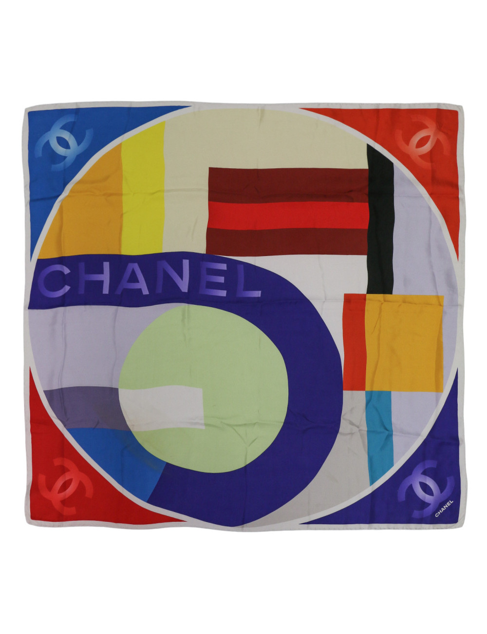 Carré Chanel numéro 5 multicolore soie