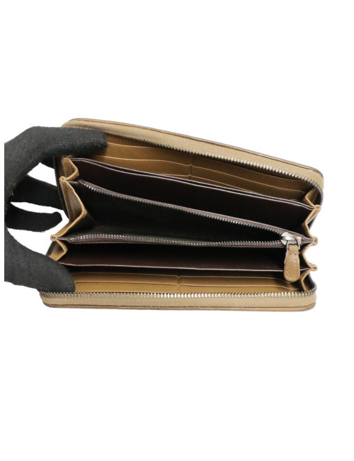 Portefeuille Bottega Veneta cuir tressé zippé