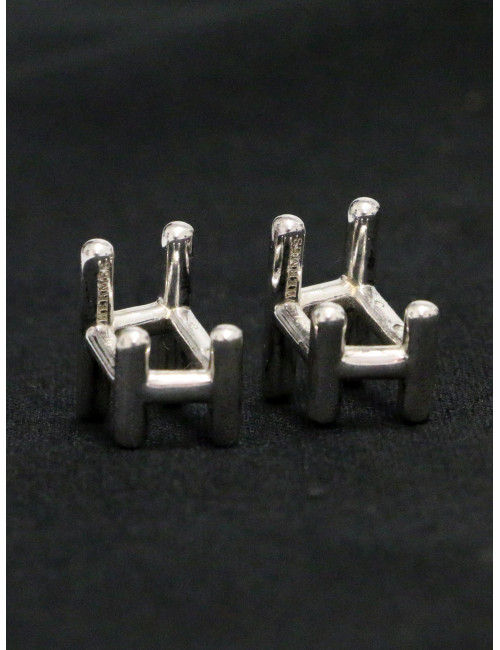 Boutons de manchette H HERMES argent 925