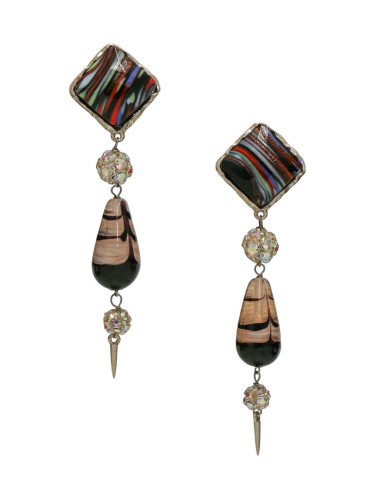 Clips CHRISTIAN LACROIX pendants émaillés 2