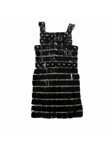 Robe Paco Rabanne noire et doré