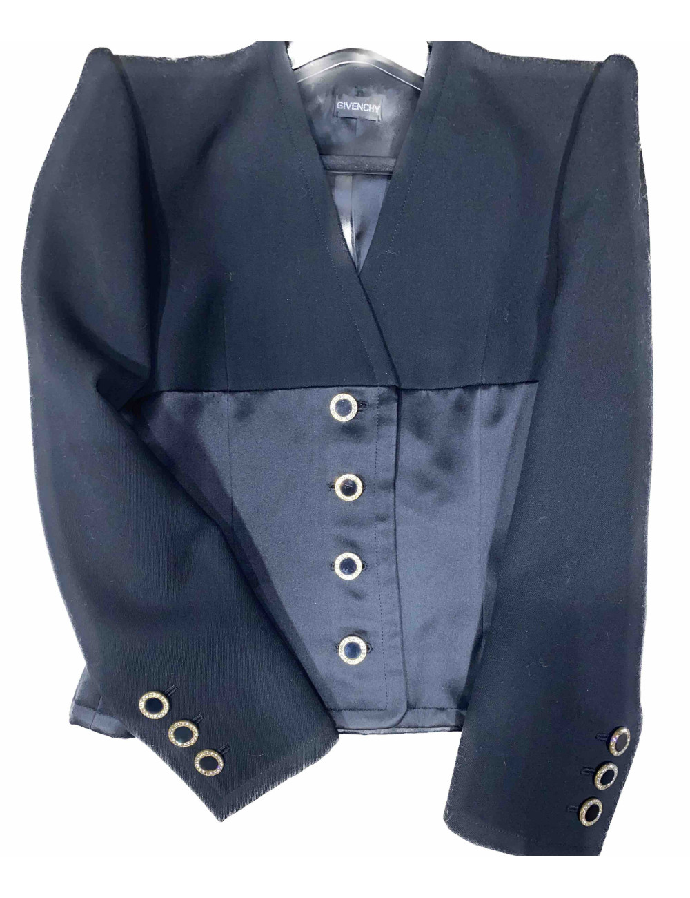 Veste Givenchy de cocktail noire Vintage