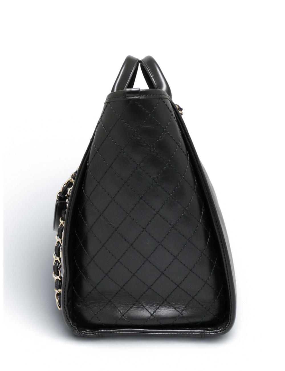 Tote bag Deauville Chanel cuir noir