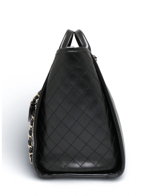 Tote bag Deauville Chanel cuir noir