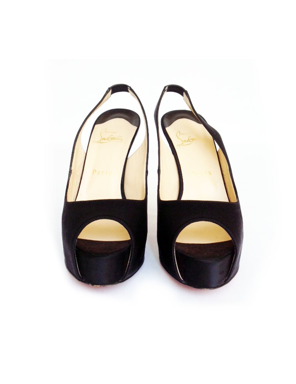 Escarpins CHRISTIAN LOUBOUTIN en satin noir