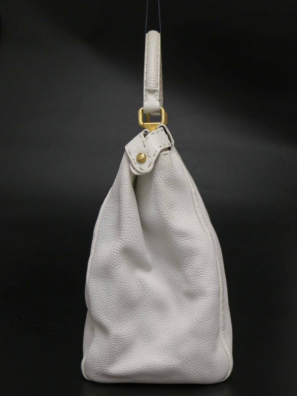 Grand sac Fendi Peekaboo blanc