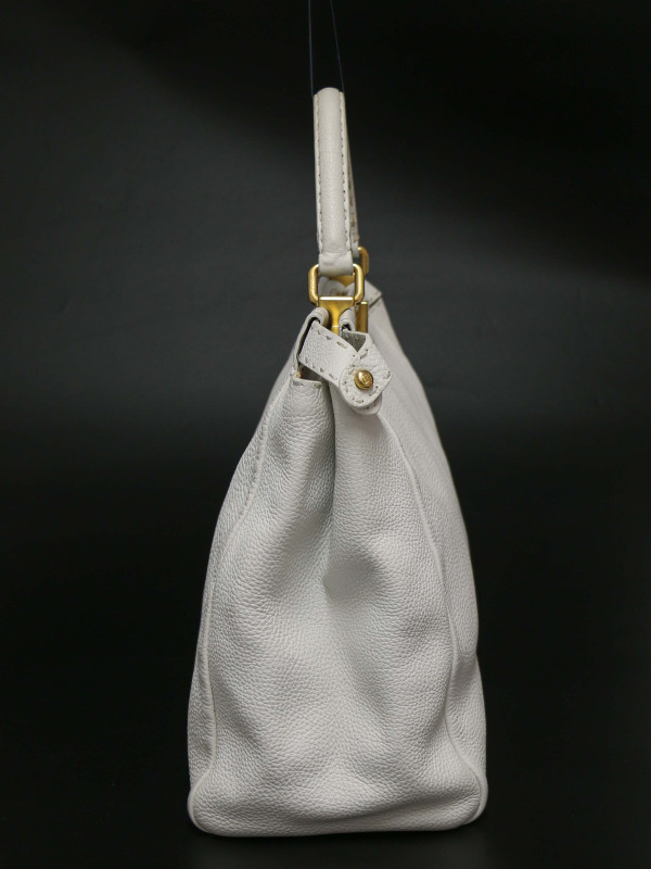 Grand sac Fendi Peekaboo blanc