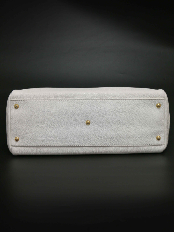 Grand sac Fendi Peekaboo blanc
