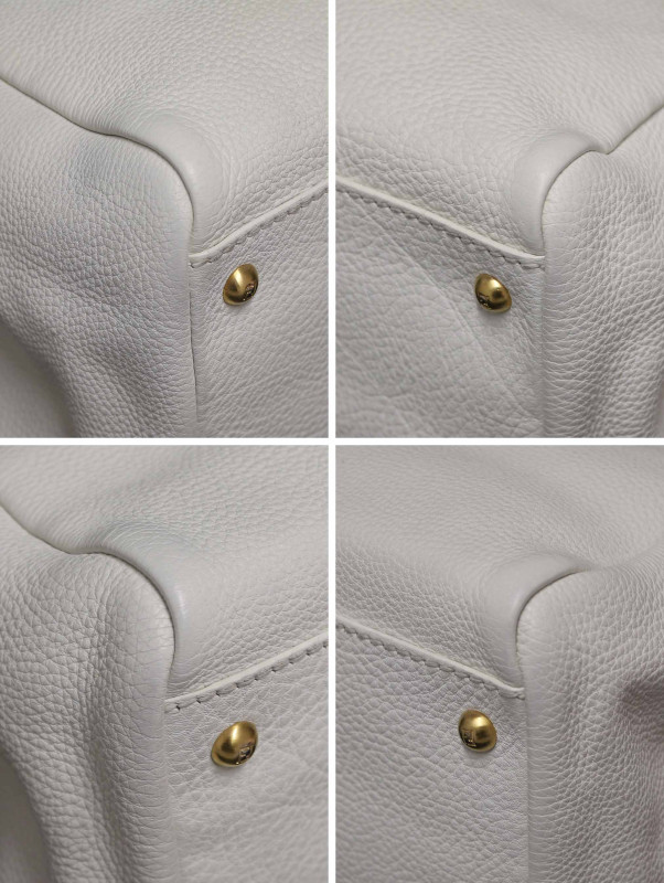 Grand sac Fendi Peekaboo blanc