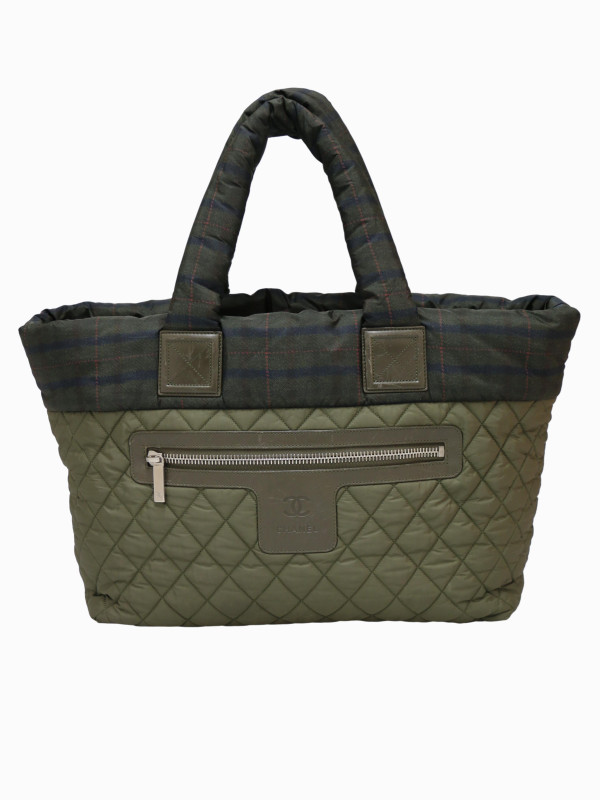 sac Tote Coco Cocoon Chanel Tartan kaki