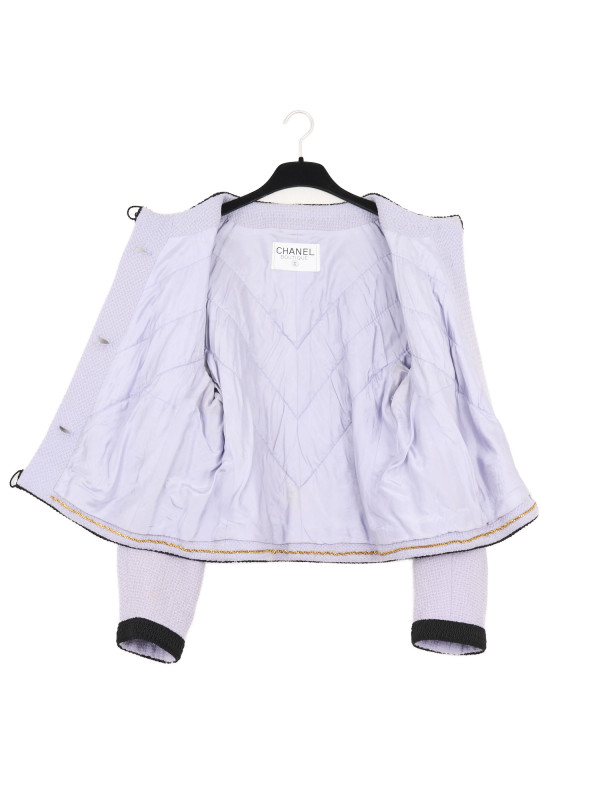 Vintage veste Chanel tweed lavande T40