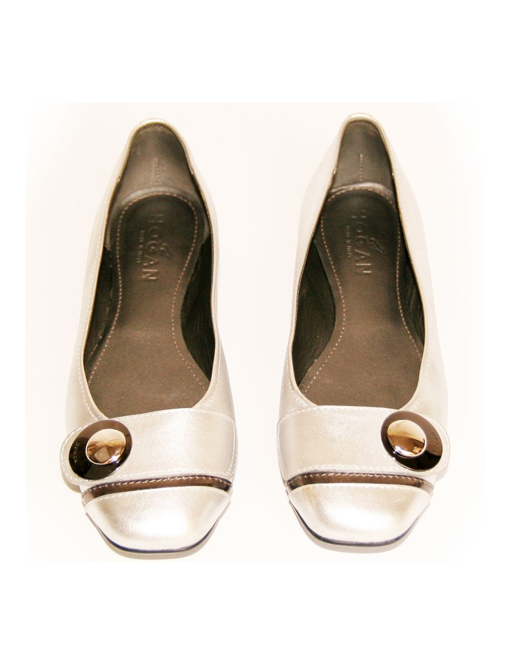 Ballerines argentées HOGAN Taille 37,5