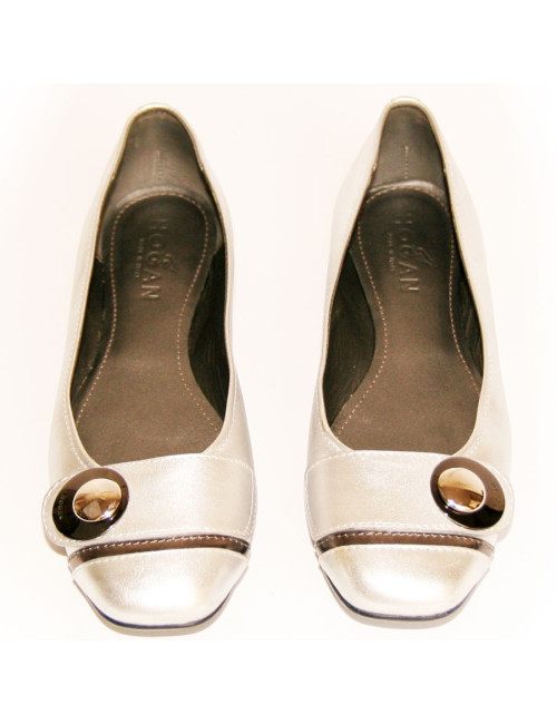 Ballerines argentées HOGAN Taille 37,5