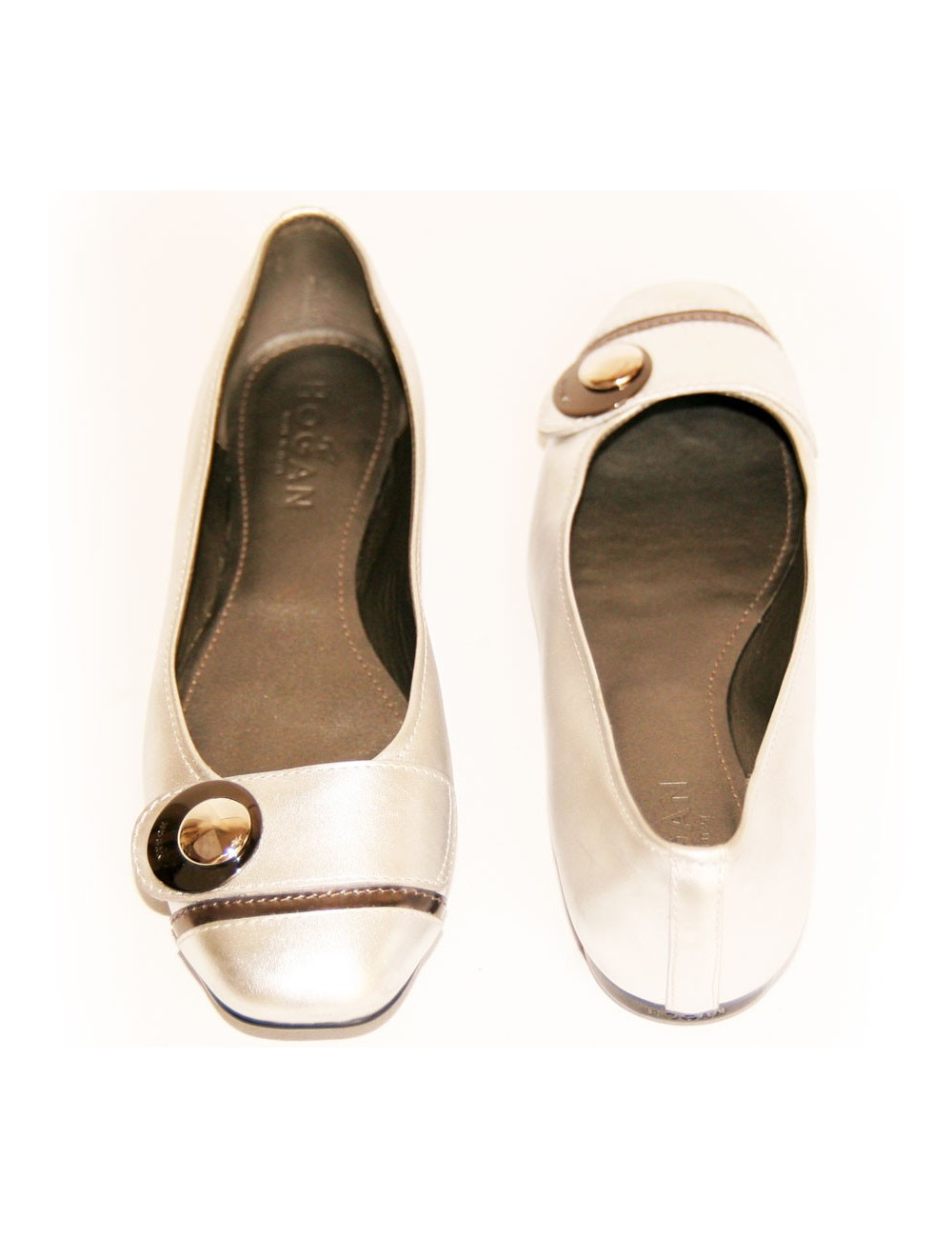Ballerines argentées HOGAN Taille 37,5