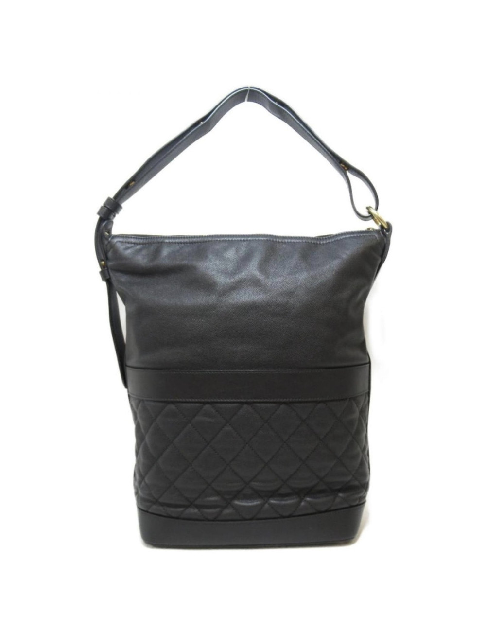 Sac Chanel cuir grainé noir