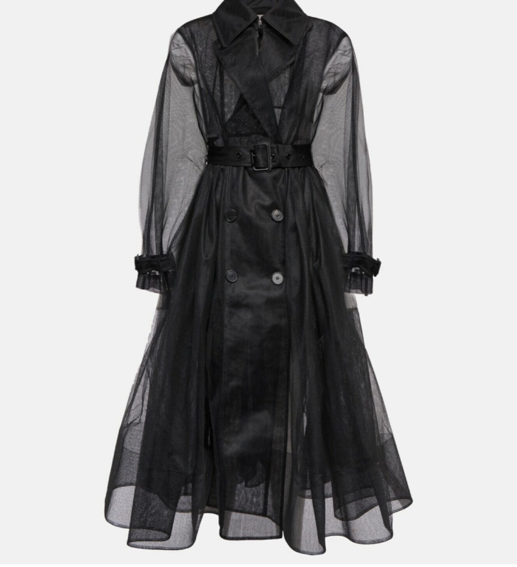 Trench Alexander McQueen tulle noir
