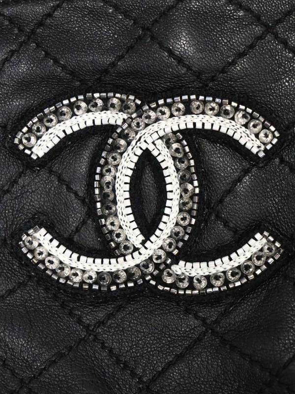 Mitaines CHANEL 7 I/5 cuir d'agneau noir