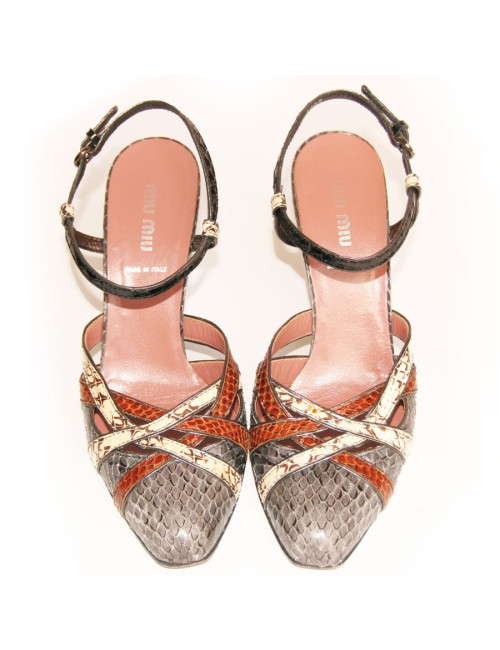 Escarpins en python MIU MIU Taille 38,5
