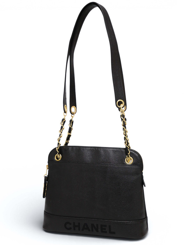 Sac porté épaule en caviar noir Chanel 2