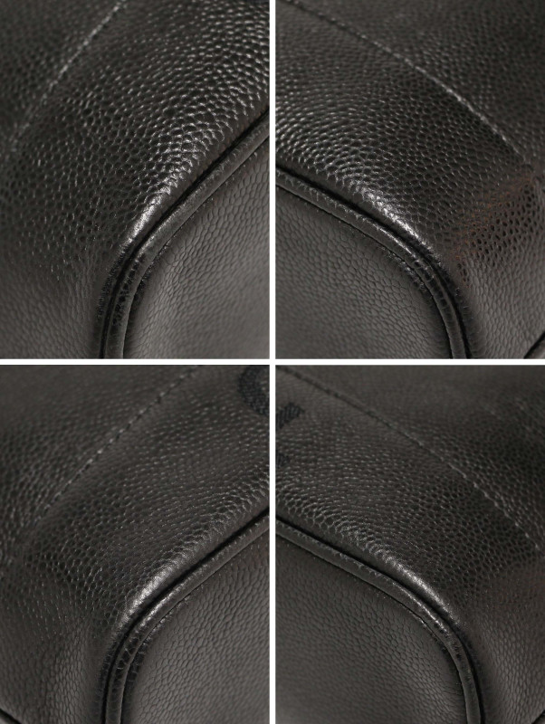 Sac porté épaule en caviar noir Chanel