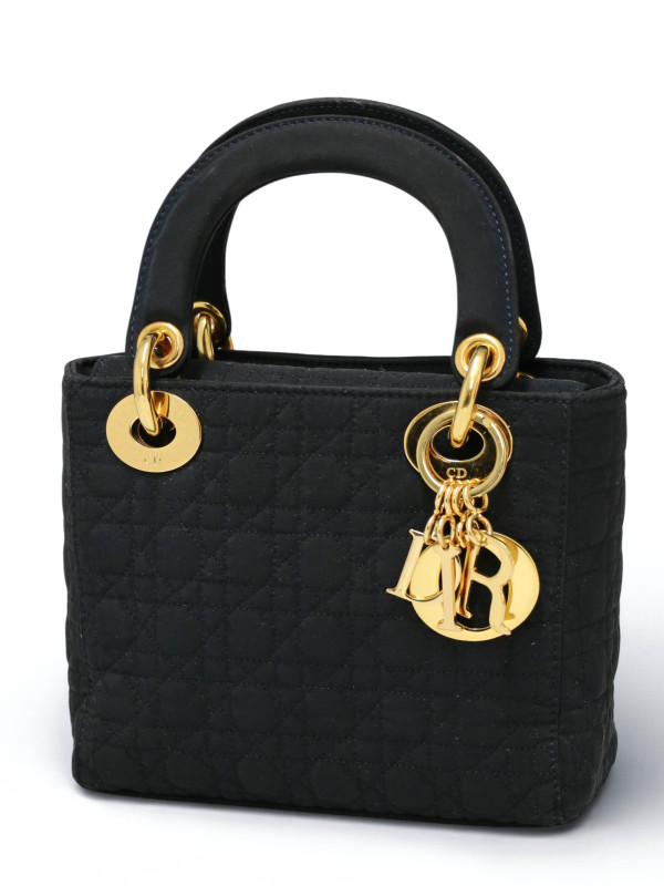 Mini Lady Dior Christian Dior toile noir 2