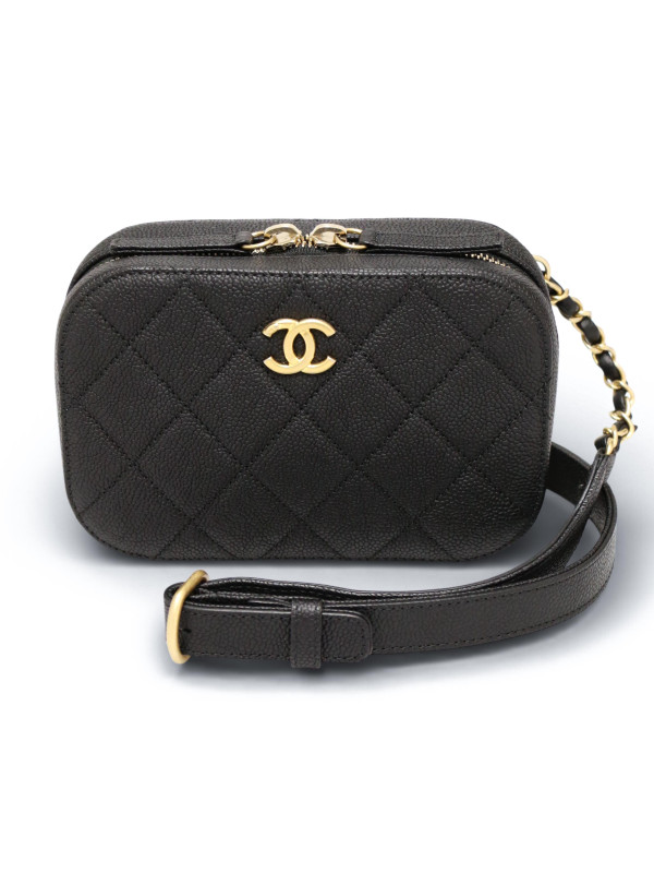Ceinture pochette Chanel cuir caviar