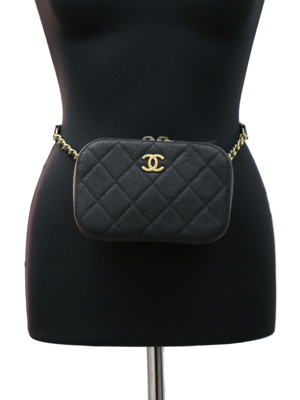Ceinture pochette Chanel cuir caviar