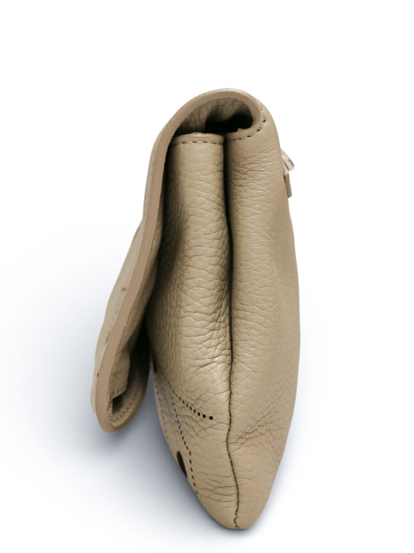 Sac Baleenciaga cuir grainé taupe