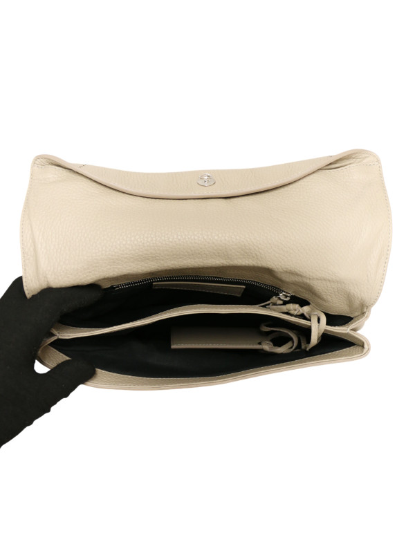 Sac Baleenciaga cuir grainé taupe