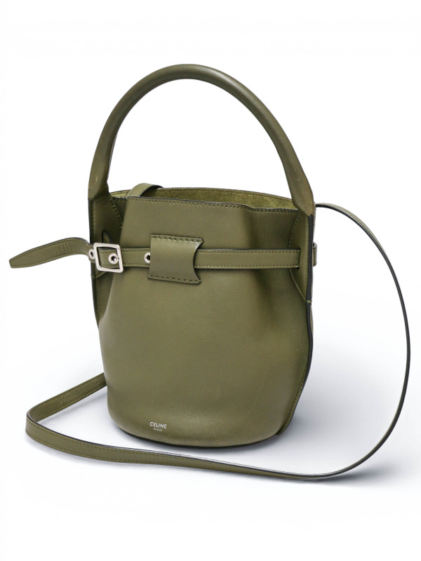 Sac seau Céline Nano cuir kaki