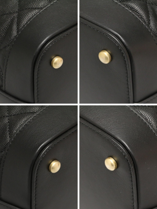 Sac Chanel cuir grainé noir