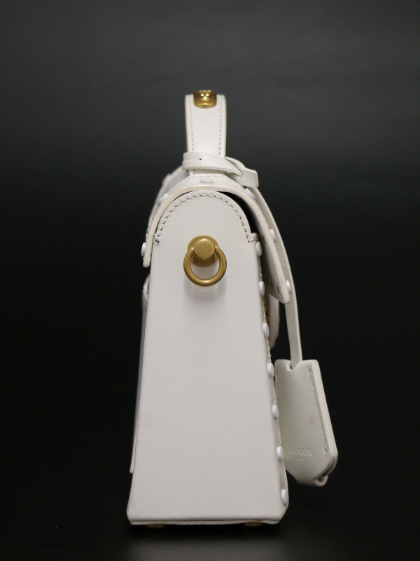 Balmain B-Buzz Dynasty cuir blanc