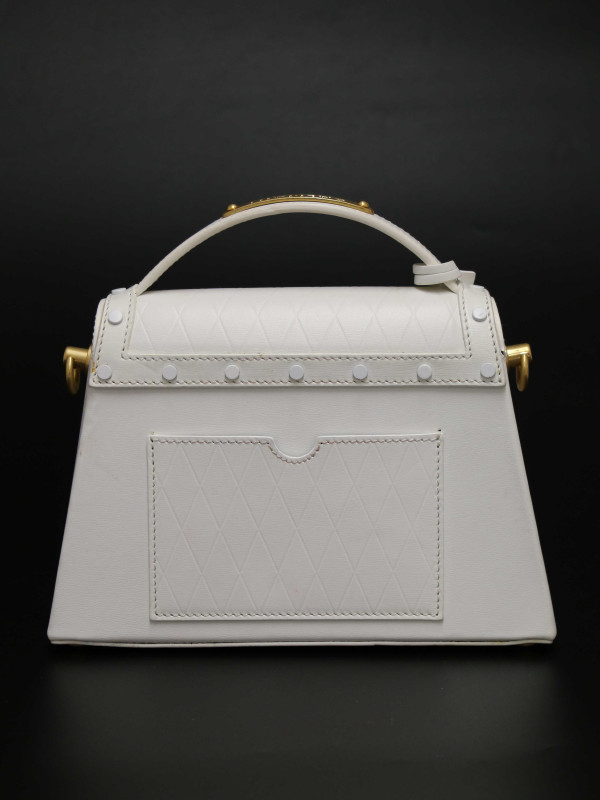 Balmain B-Buzz Dynasty cuir blanc