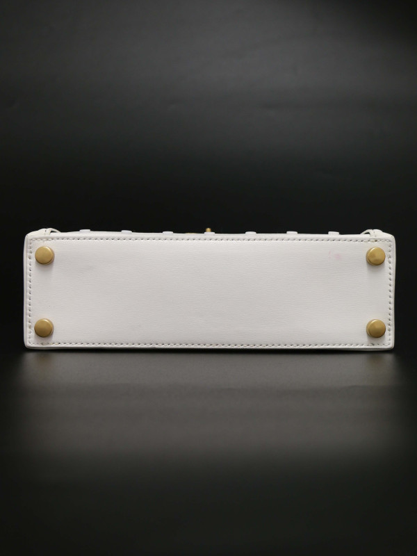 Mini sac Balmain cuir blanc