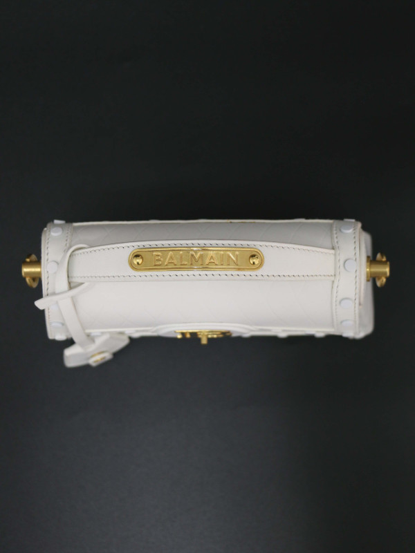 Balmain B-Buzz Dynasty cuir blanc