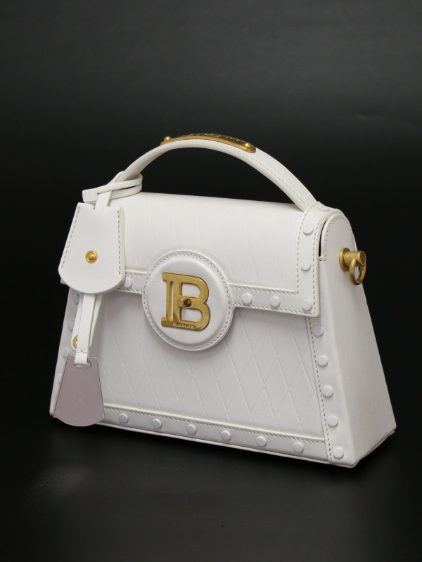Balmain B-Buzz Dynasty cuir blanc