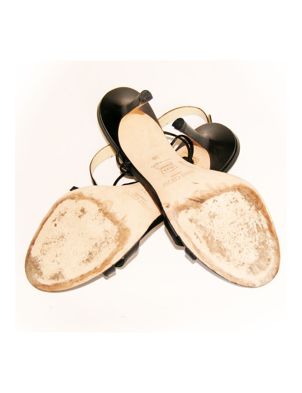 Sandales hautes JIMMY CHOO en cuir noir  T38