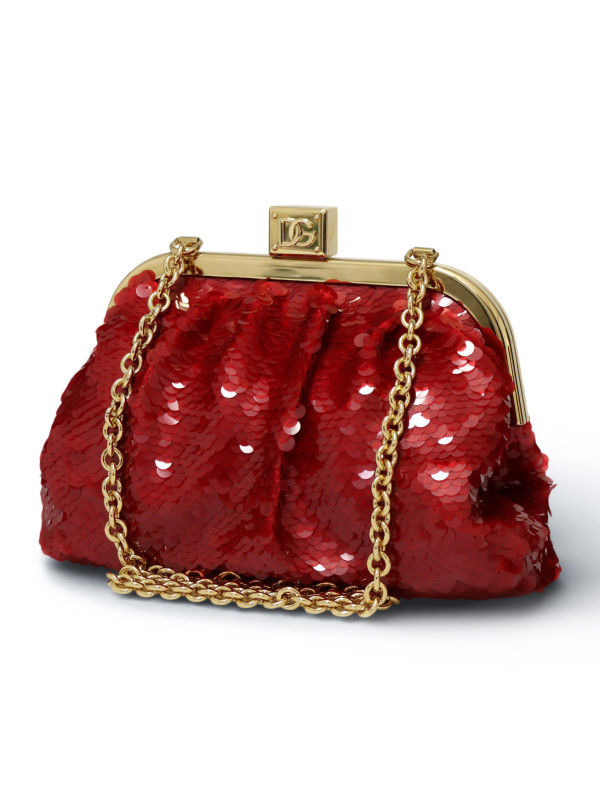 Pochette paillettes Dolce&Gabbana sequins rouges