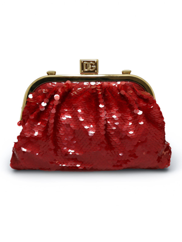Pochette paillettes Dolce&Gabbana sequins rouges