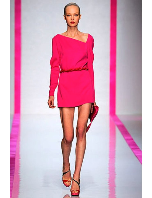 Robe EMMANUEL UNGARO en crèpe de soie rose T38