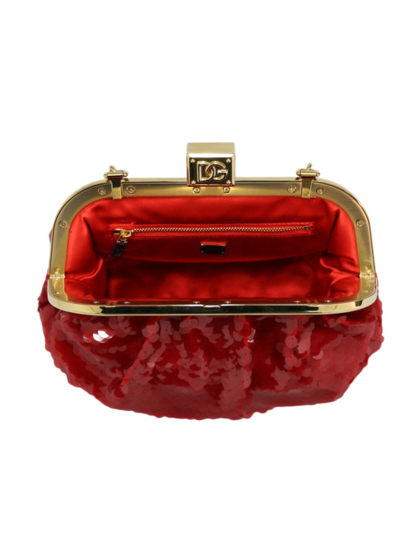 Pochette paillettes Dolce&Gabbana sequins rouges
