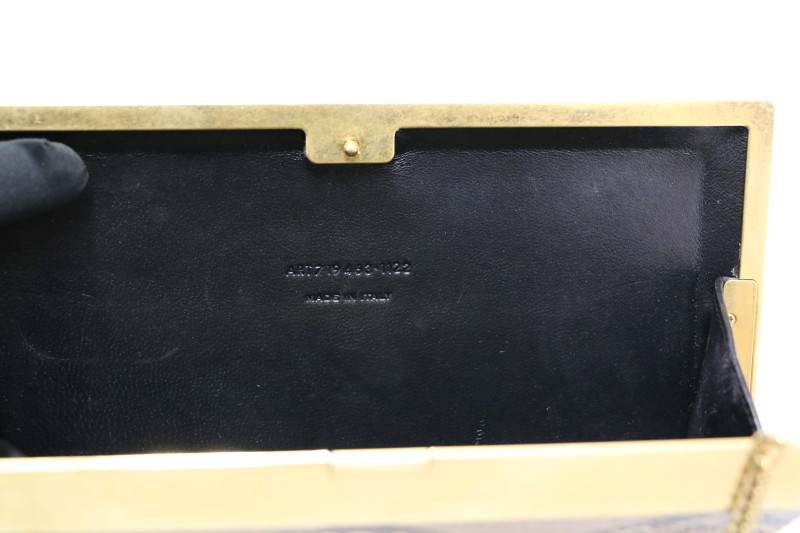 Minaudière Saint Laurent python et laiton