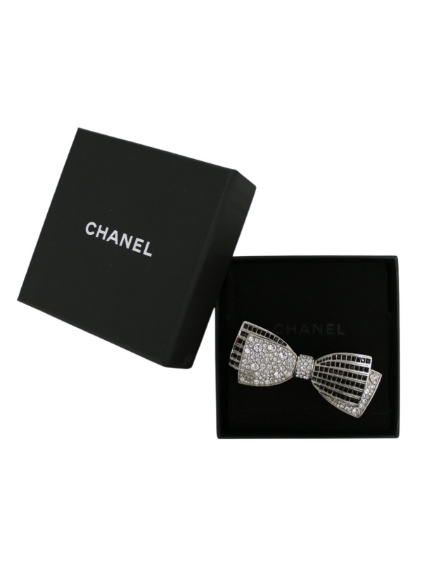 Broche Chanel noeud argent