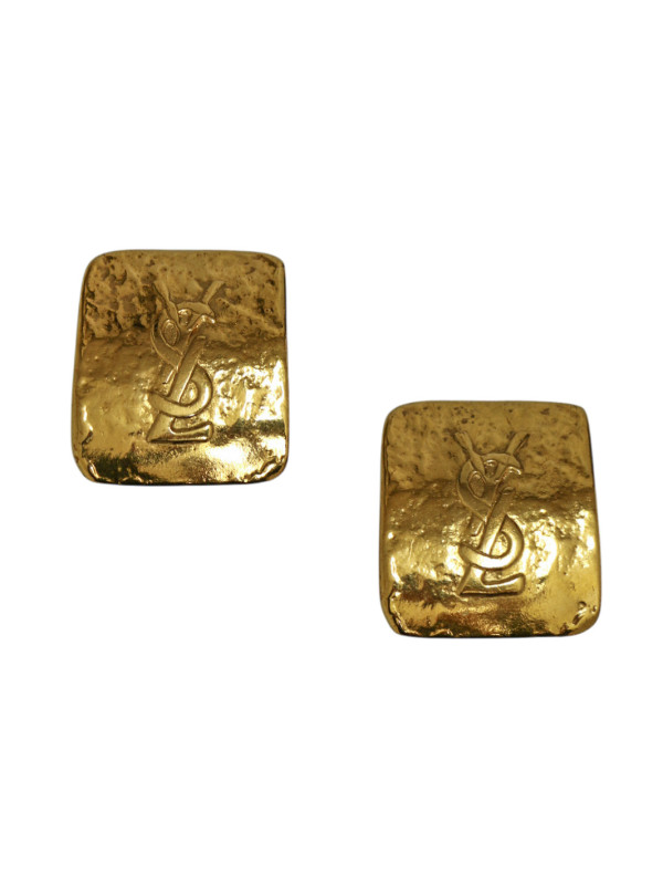 Clips Yves Saint Laurent rectangulaires vintage