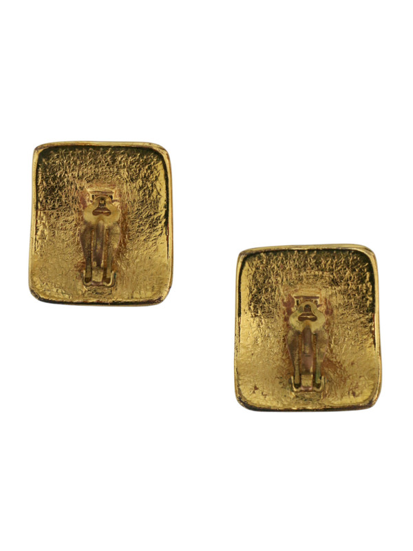 Clips Yves Saint Laurent rectangulaires vintage