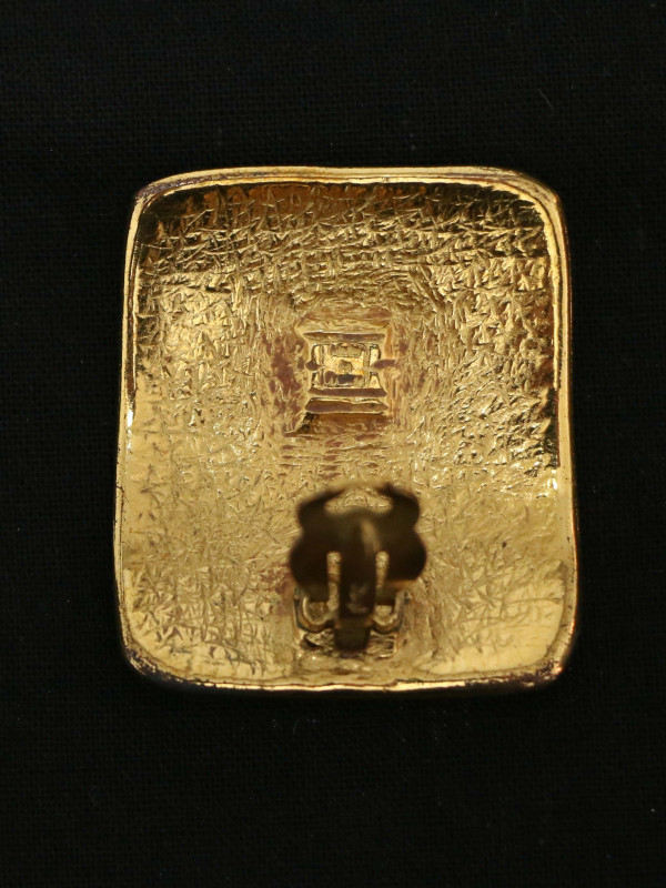 Clips Yves Saint Laurent rectangulaires vintage