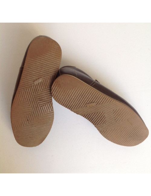 Basket en cuir marron HERMES T43,5