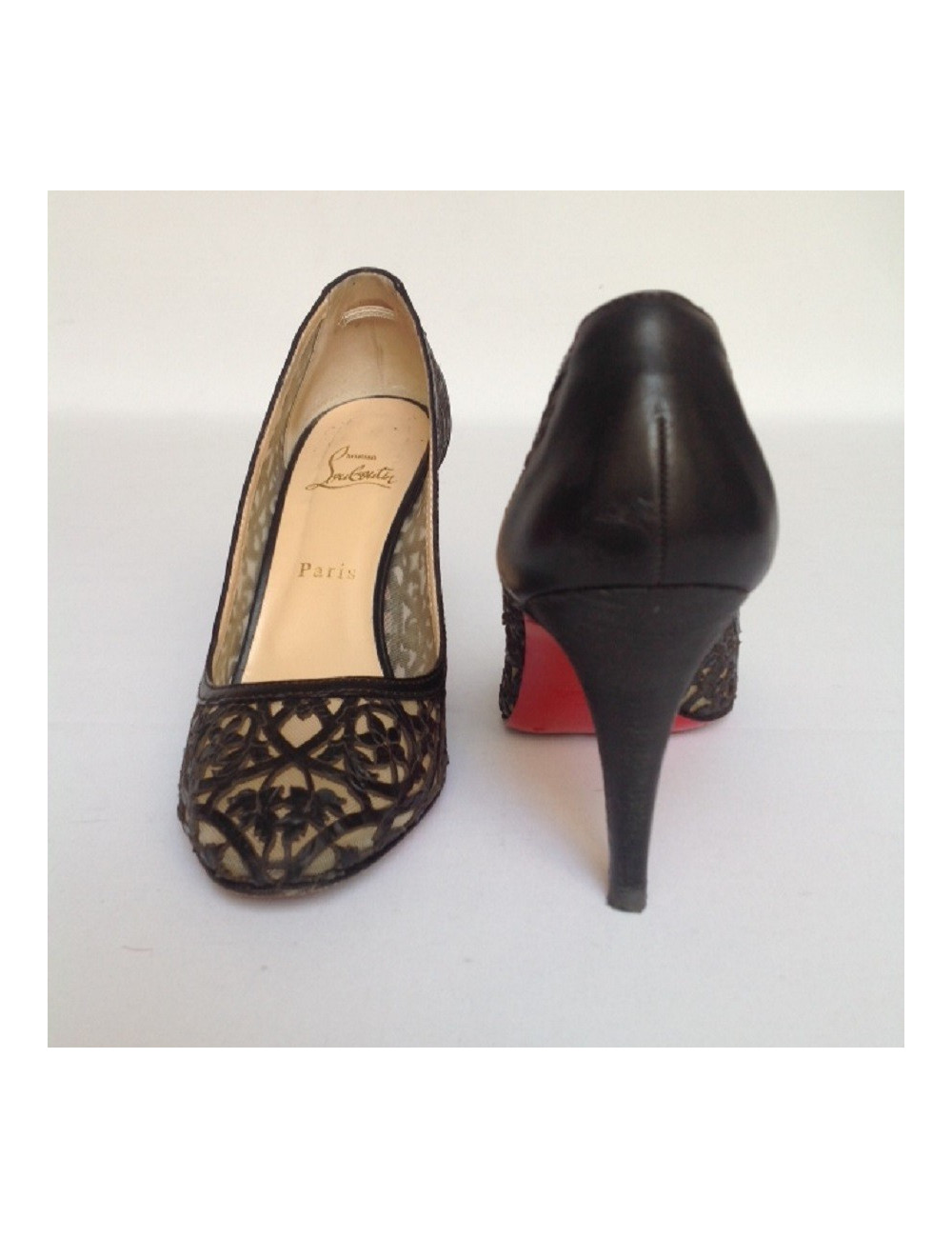 Escarpins CHRISTIAN LOUBOUTIN T38 façon dentelle