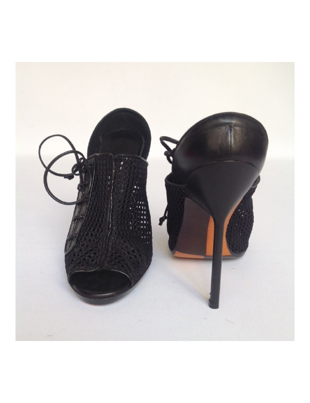 Sandales hautes noires MANOLO BLAHNIK T37,5