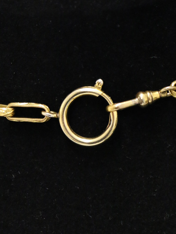 Collier doré avec charms et pâte de verre CHANEL